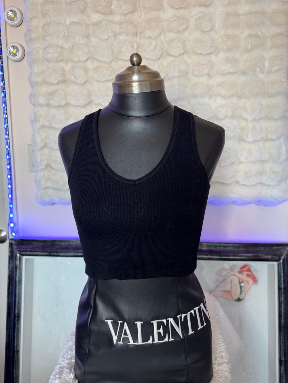 90 Degree By Reflex Black Ribbed sports bra